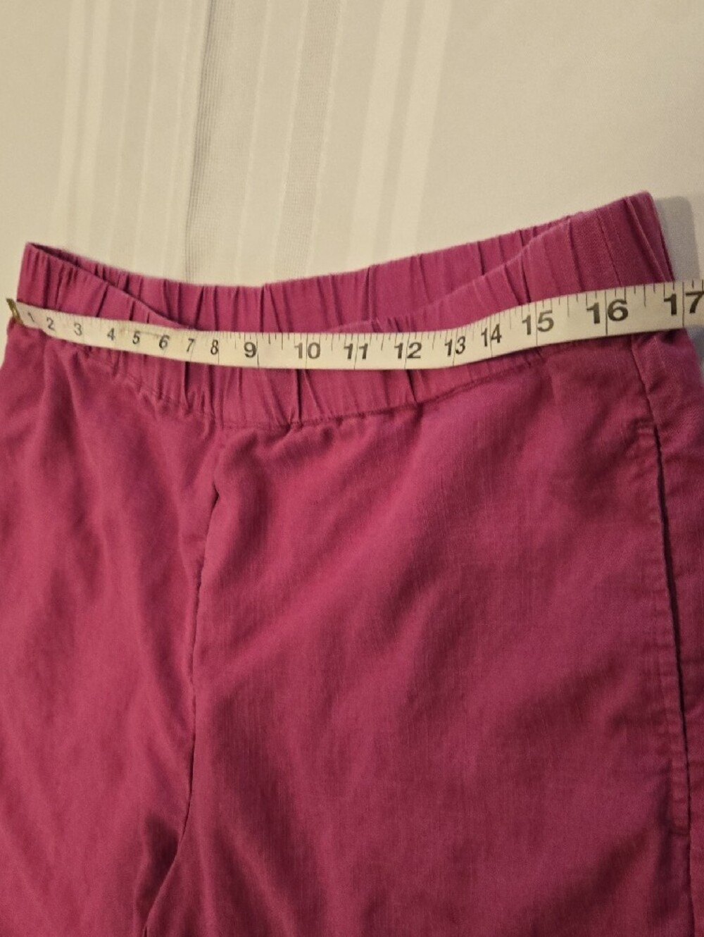 Soft Surroundings Raspberry Magenta Elastic-Waist Linen-Blend Pants - Picture 4 of 10